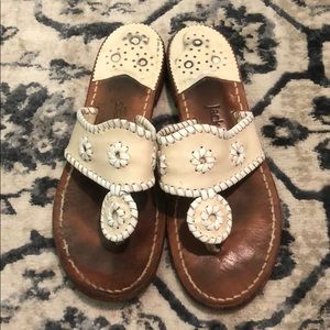Jack Rogers Cream Color Sandals Size 8